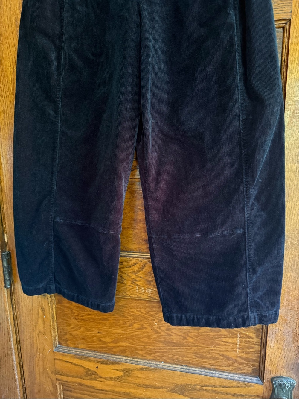 NWT PILCRO Izzie Relaxed Pull On Barrel Trousers Corduroy Navy High Waisted M - Picture 5 of 11